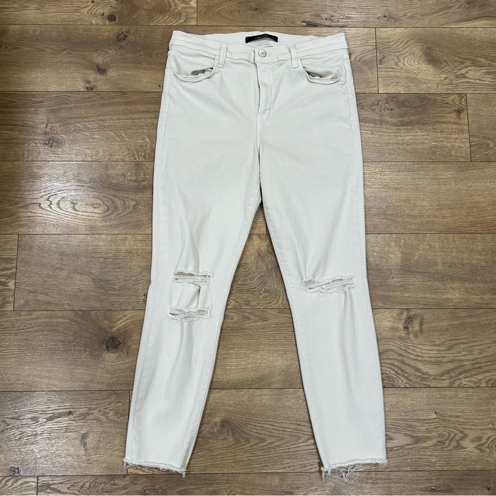 J Brand Alana High rise crop skinny jean in silver birch mercy - Size 31